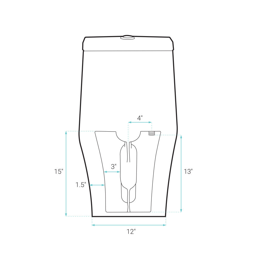 Ivy One Piece Toilet Dual Vortex Flush 1.1/1.6 gpf in Bisque