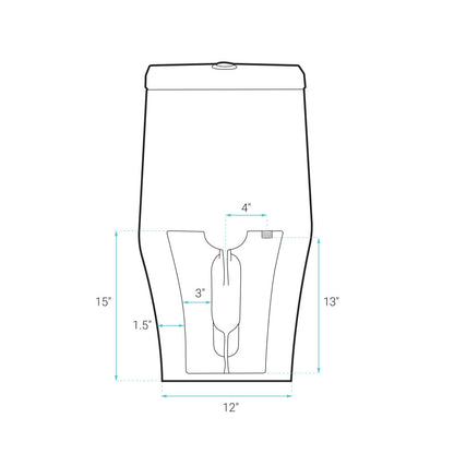 Ivy One Piece Toilet Dual Vortex Flush 1.1/1.6 gpf in Bisque