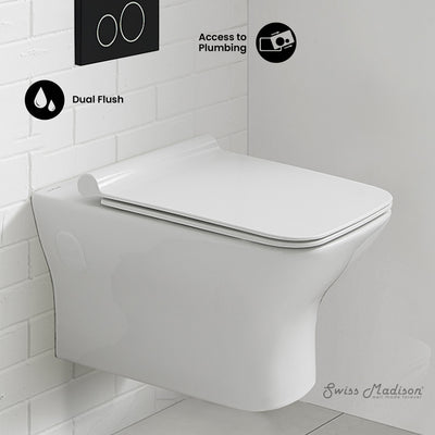 Carre Wall-Hung Elongated Toilet Bowl