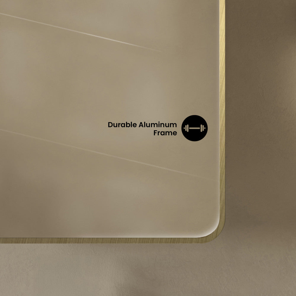Pierre 20 x 30 Rectangle Recessed/Wall Mount Medicine Cabinet with Mirror in Brushed Gold