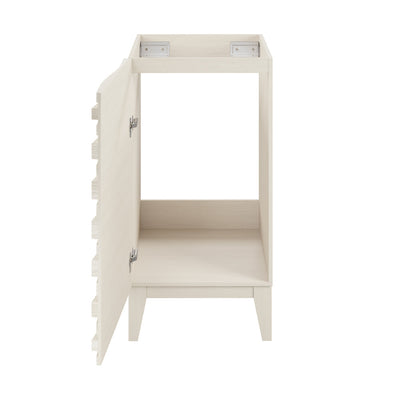 Cascade 18" Freestanding Bathroom Vanity Cabinet without Top in White Oak