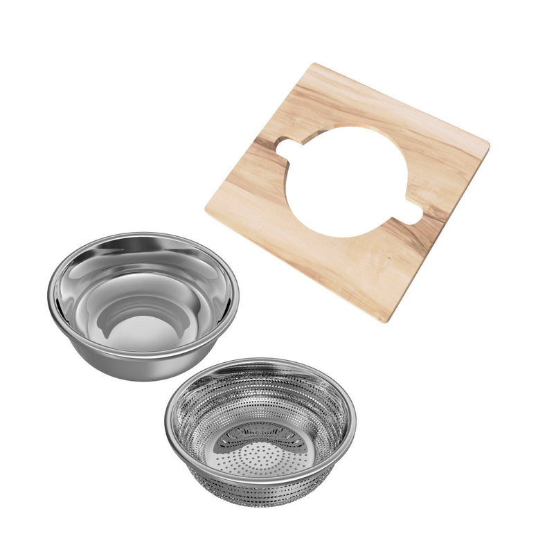 17 x 17 Flatform with Colander and Mixing Bowl