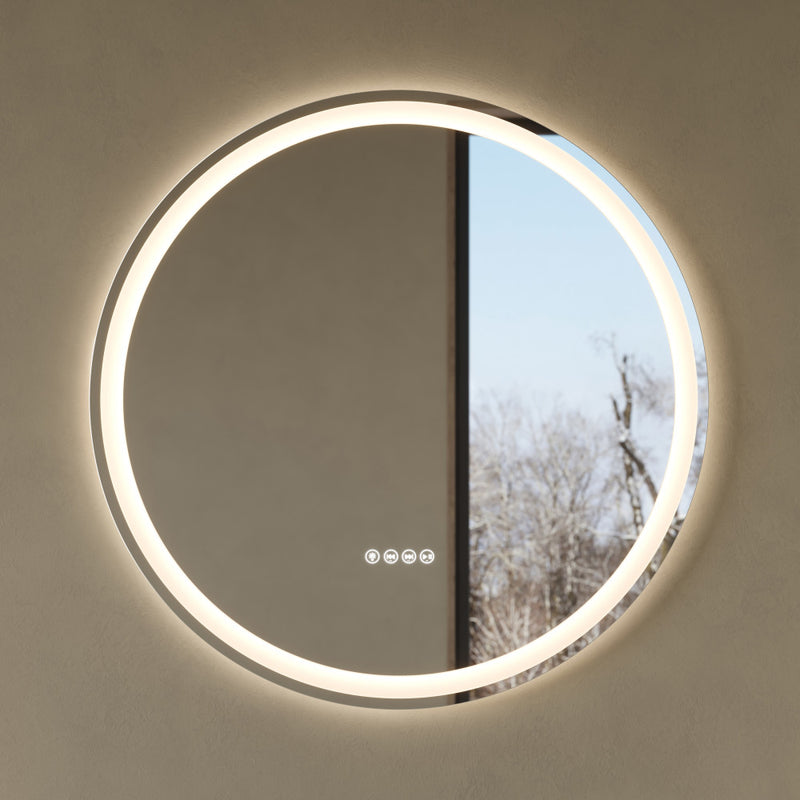 Monaco 32" Round LED Anti-Fog Smart Mirror with Bluetooth