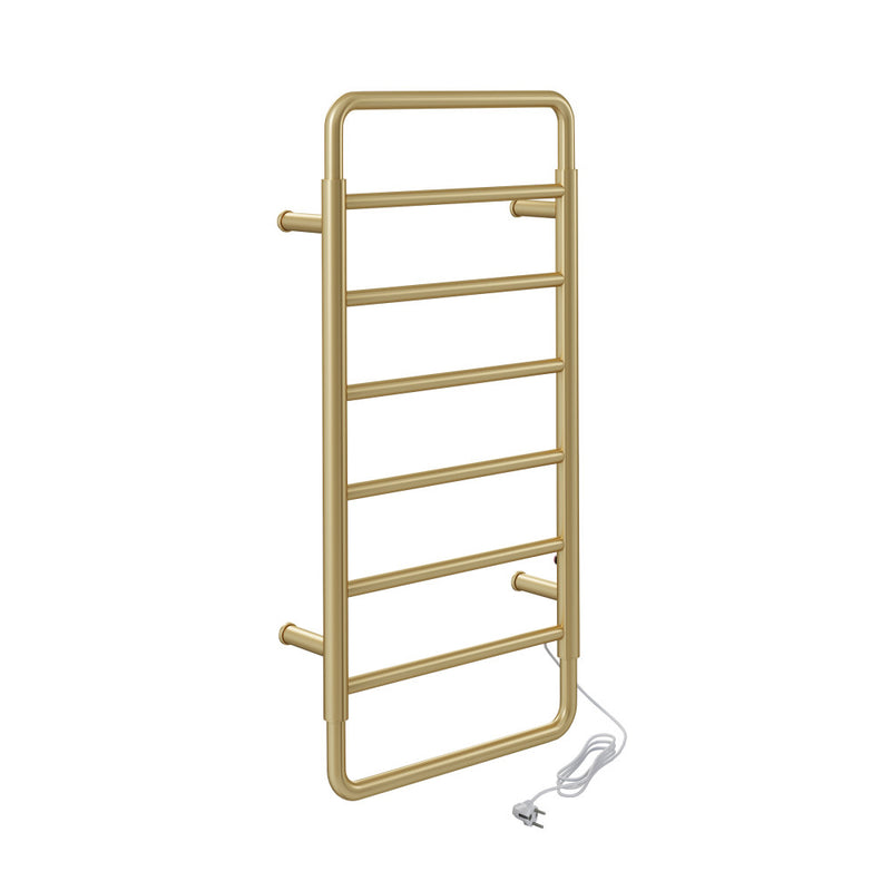 Ivy 8-Bar Electric Towel Warmer in Brushed Gold