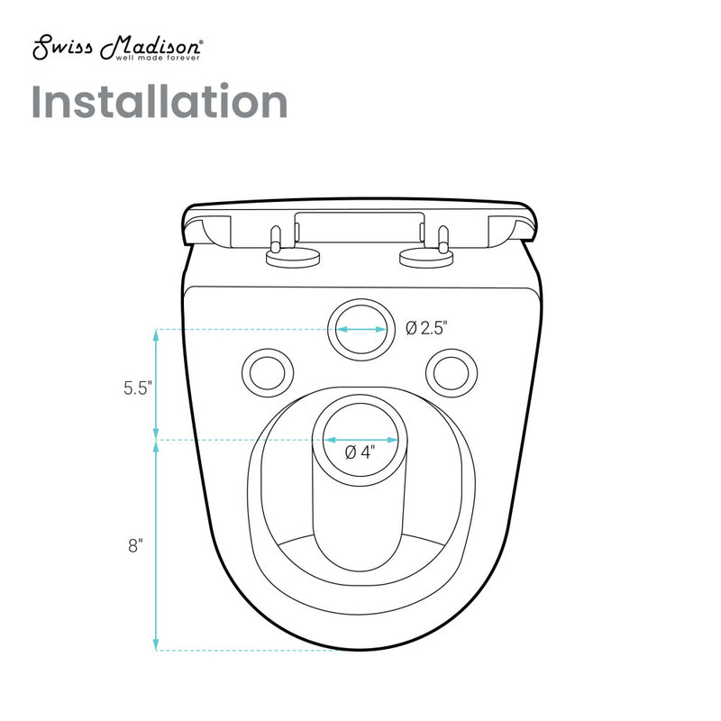 St. Tropez Wall-Hung Toilet Bowl Only in Matte White