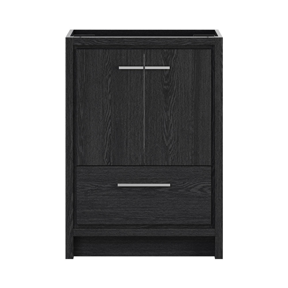 Virage 24" Freestanding Bathroom Vanity in Black Oak without Sink Top