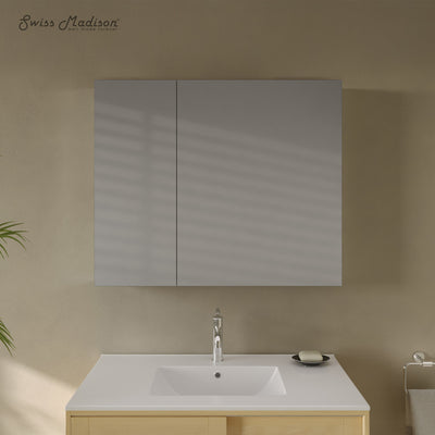 Cache 36 x 30 Rectangle Recessed/Wall Mount Medicine Cabinet with Mirrored Sides