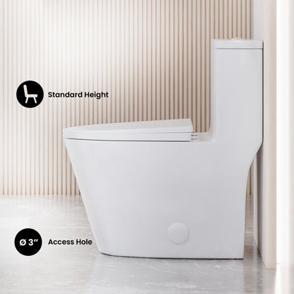 Dreux One Piece Elongated Dual Flush Toilet with 0.95/1.26 GPF (6 - Pack)