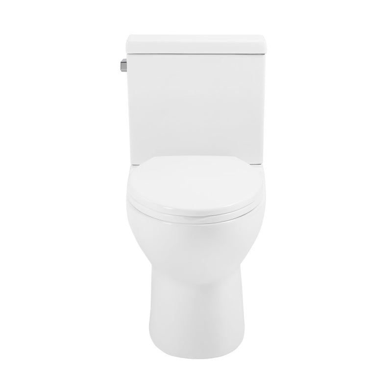Cache Two-Piece Elongated Toilet Left Side Flush Handle Toilet 1.28 gpf