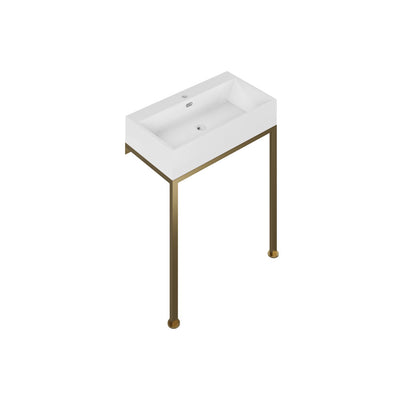 Concorde 30" Rectangle Console Sink with Brushed Gold Legs
