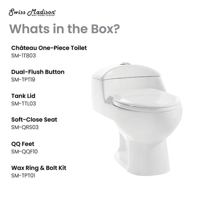 Chateau One-Piece Elongated Toilet Dual-Flush 1.1/1.6 gpf