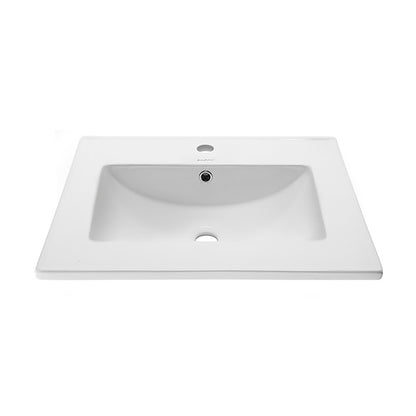 24" Ceramic Vanity Top with Single Faucet Hole