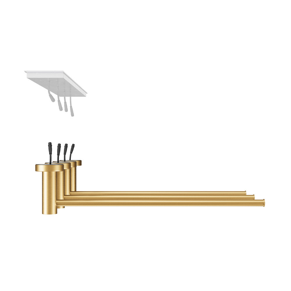 Claire 3-Bar Electric Towel Warmer in Brushed Gold
