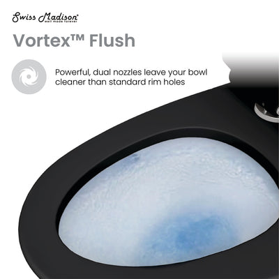 Virage One-Piece Elongated Toilet Vortex Dual-Flush 1.1/1.6 gpf, Matte Black