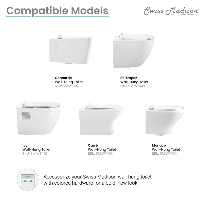 Toilet Hardware Brushed Gold (SM-WT442, SM-WT455, SM-WT449, SM-WT450, SM-WT530)