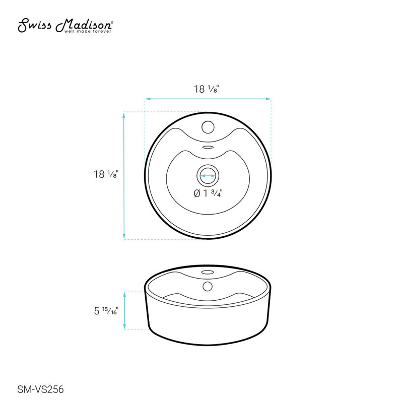 Monaco Round Vessel Sink with Faucet Mount