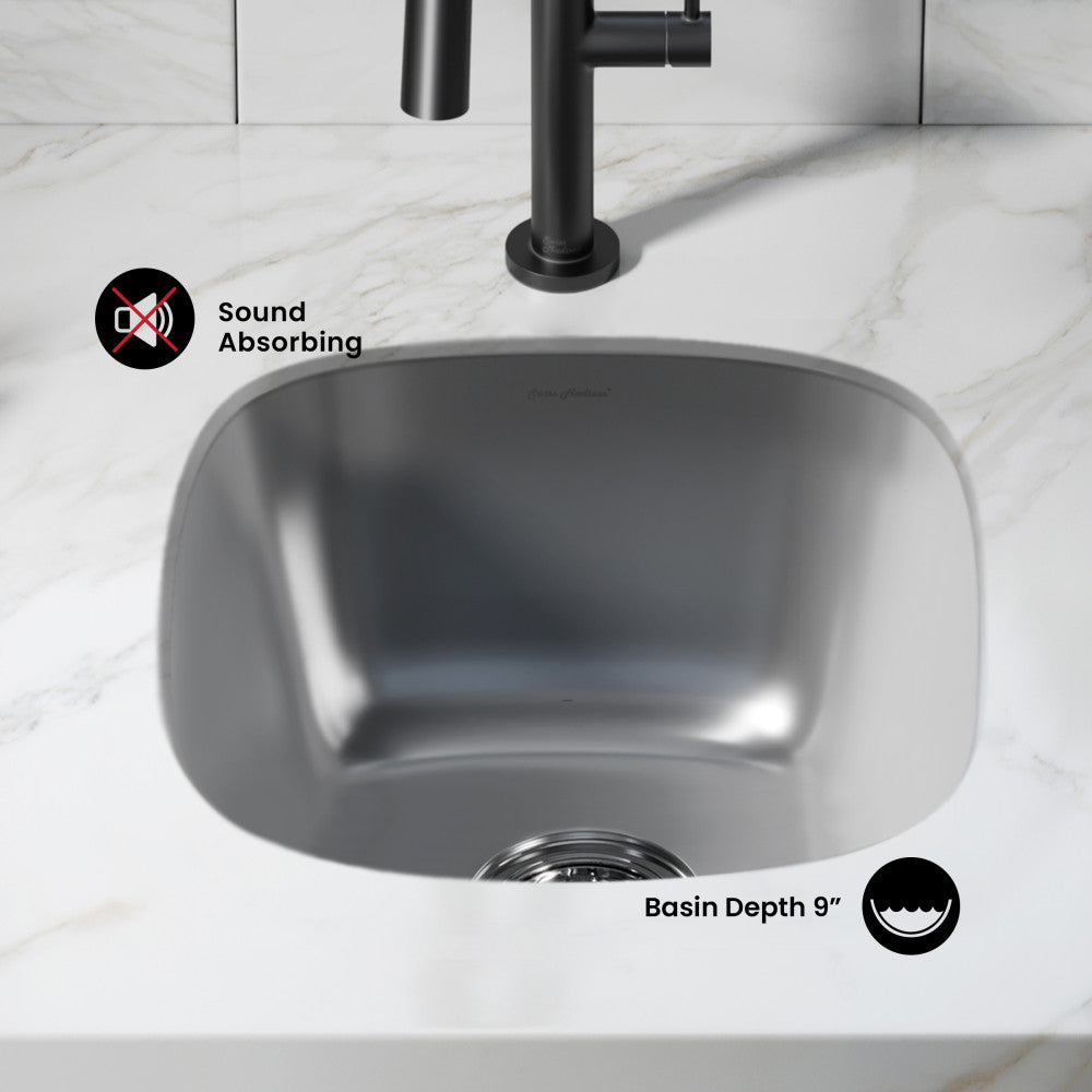 Toulouse 16 x 18 Stainless Steel Single Basin Undermount Kitchen Sink