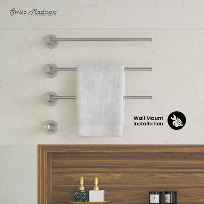 Claire 3-Bar Electric Towel Warmer in Chrome