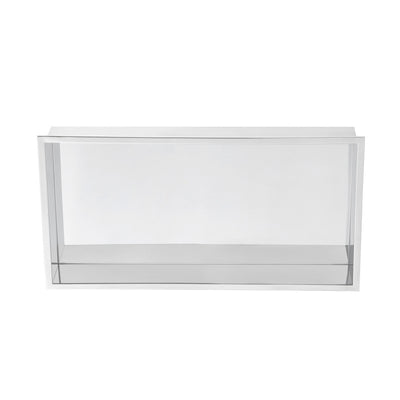 Voltaire 12" x 24" Stainless Steel Single Shelf Wall Niche in Polished Chrome
