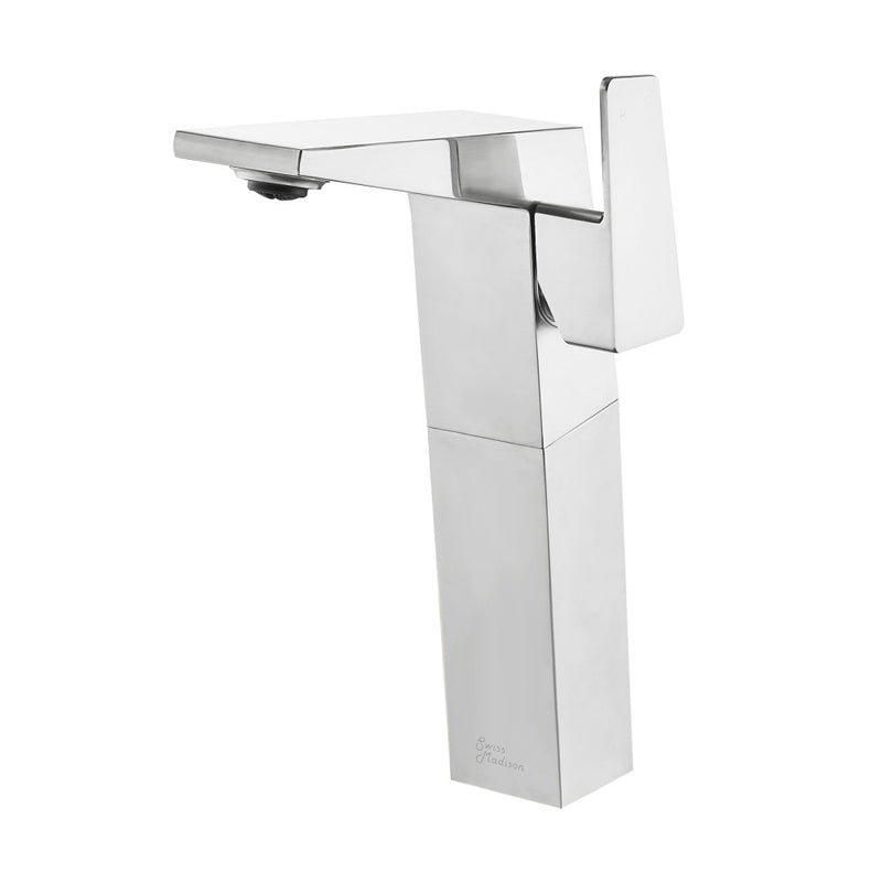 Carre Single Hole, Single-Handle, High Arc Bathroom Faucet in Chrome