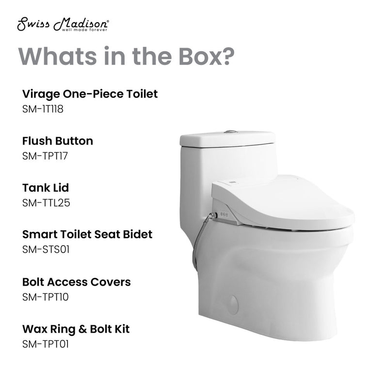 Virage One-Piece Toilet with Vivante Smart Seat 1.1/1.6 gpf