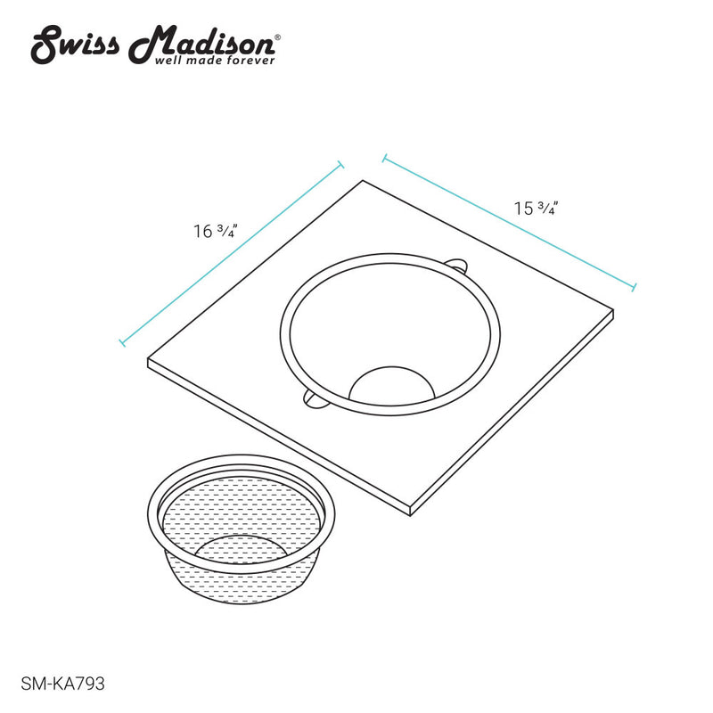 17 x 17 Flatform with Colander and Mixing Bowl