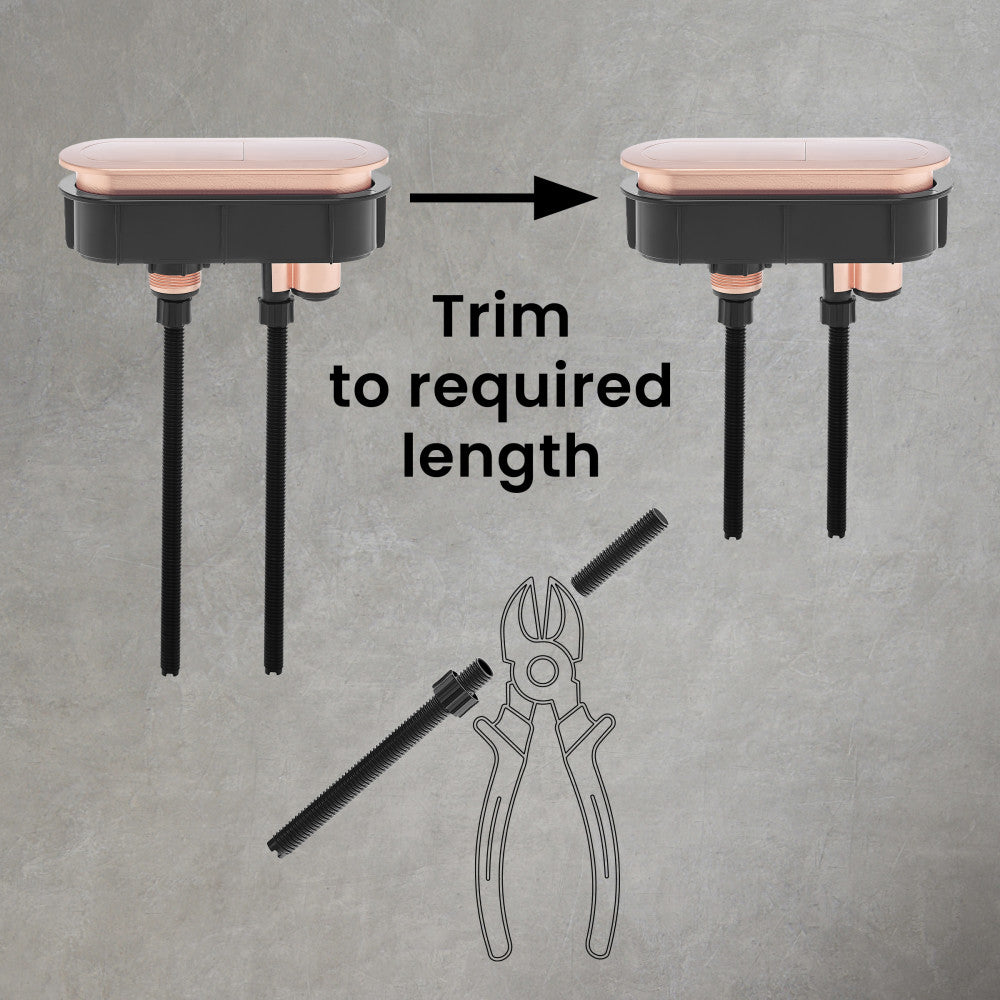 Toilet Hardware Rose Gold (SM-1T254HBG)