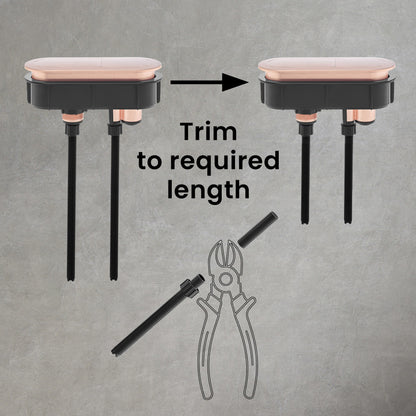 Toilet Hardware Rose Gold (SM-1T254HBG)