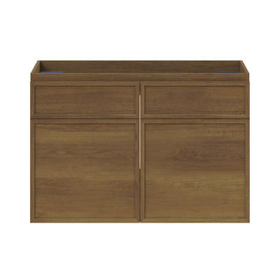 St. Tropez 30" Wall-Mounted Bathroom Vanity Cabinet without Top in Brown Oak
