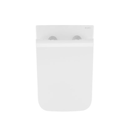 Carre Wall-Hung Toilet Bundle 0.8/1.6 GPF Dual Flush in Glossy White with White Flush Plate