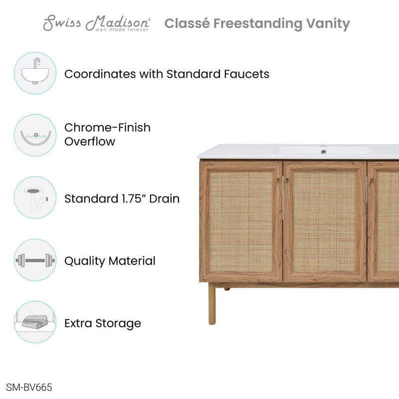 Classe 48" Bathroom Vanity in Oak