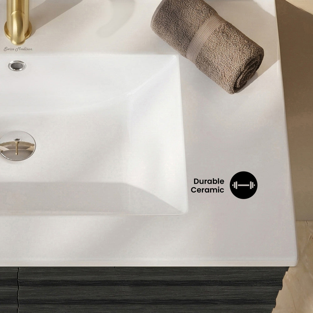 30" Ceramic Vanity Sink Top
