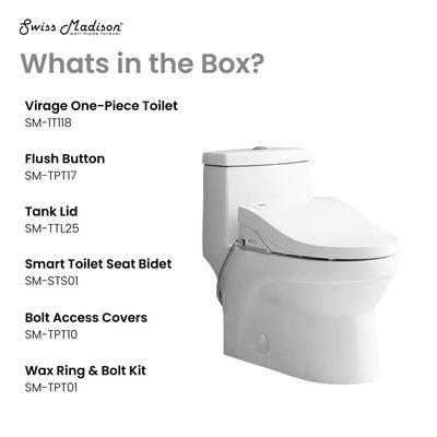 Virage One-Piece Toilet with Vivante Smart Seat 1.1/1.6 gpf