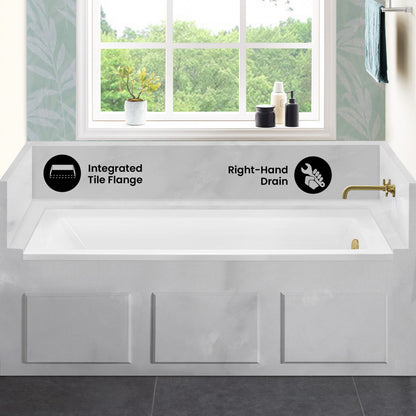 Voltaire 66" x 32" Right-Hand Drain Alcove Bathtub