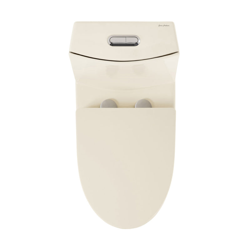 St. Tropez One Piece Elongated Toilet Dual Vortex Flush 1.1/1.6 gpf in Bisque