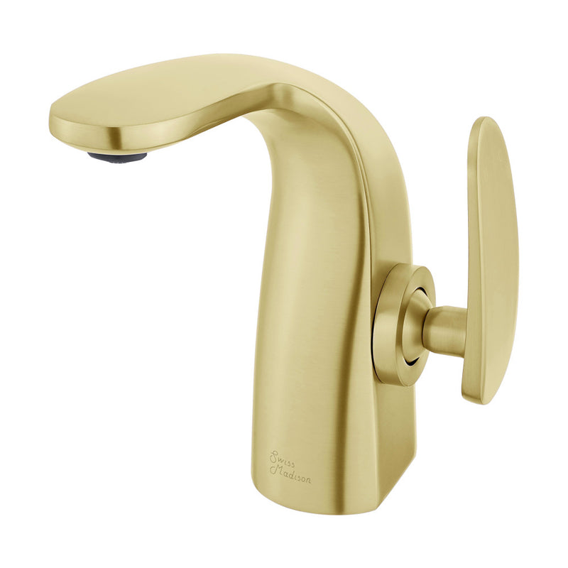 Chateau Single Hole, Single-Handle, Bathroom Faucet in Brushed Gold