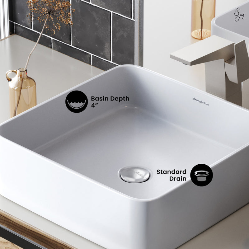Concorde Ceramic Square Vessel Sink