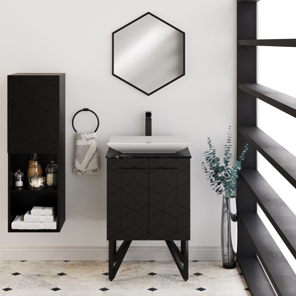 Annecy 19" Vanity Mirror in Phantom Black