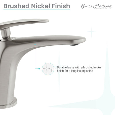 Sublime Single Hole, Single-Handle, Bathroom Faucet in Brushed Nickel