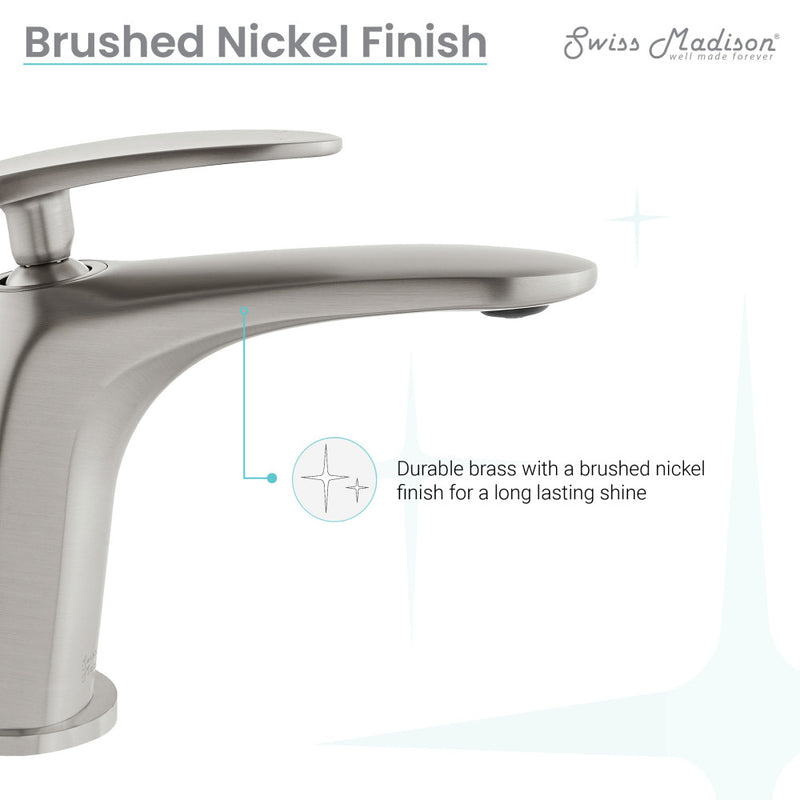 Sublime Single Hole, Single-Handle, Bathroom Faucet in Brushed Nickel