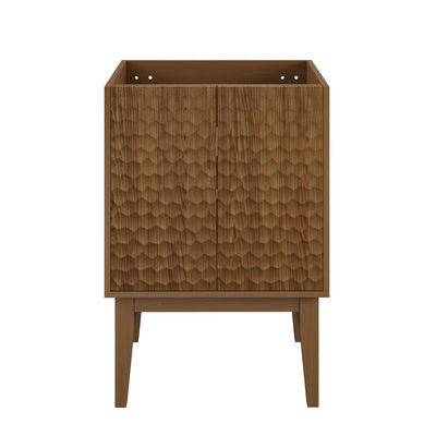 Bosse 24" Freestanding Bathroom Vanity Cabinet without Top in Brown Oak