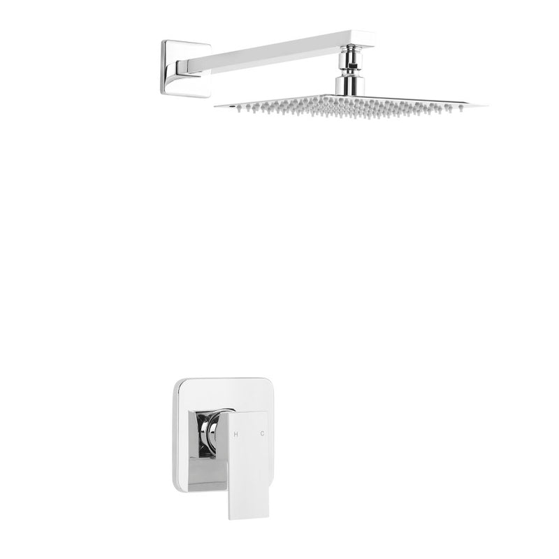 Concorde Single-Handle 1 Spray 8" Wall Mounted Fixed Shower Head in Chrome (Valve Included)