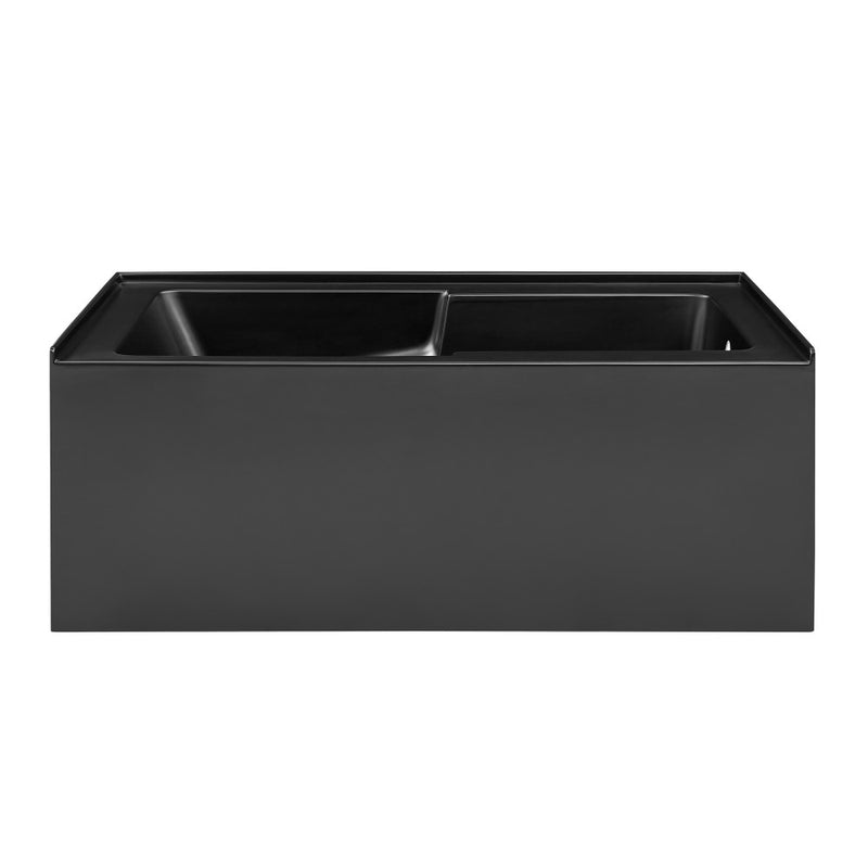 Voltaire 60" x 32" Right-Hand Drain Alcove Bathtub with Apron in Matte Black