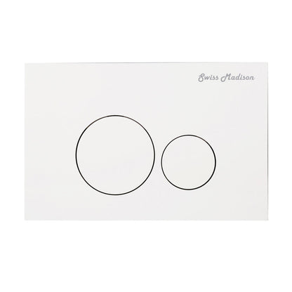 Concorde Wall-Hung Toilet Bundle 0.8/1.6 GPF Dual Flush in Glossy White with White Flush Plate