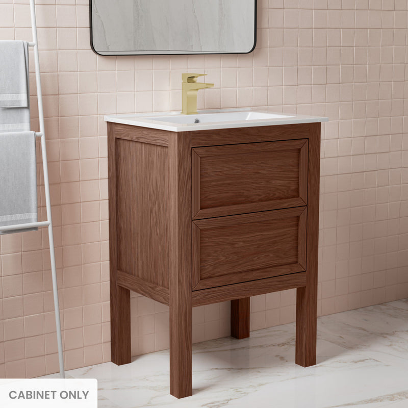 Nadar 24" Bathroom Vanity in Walnut Cabinet Only