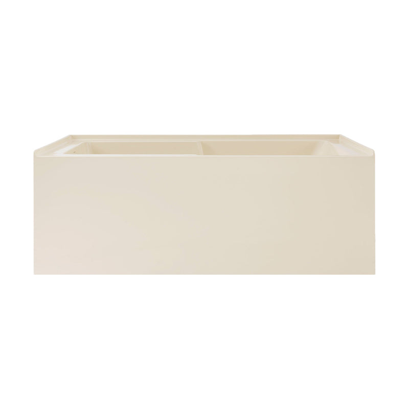 Voltaire 60" x 32" Left-Hand Drain Alcove Bathtub with Apron in Bisque