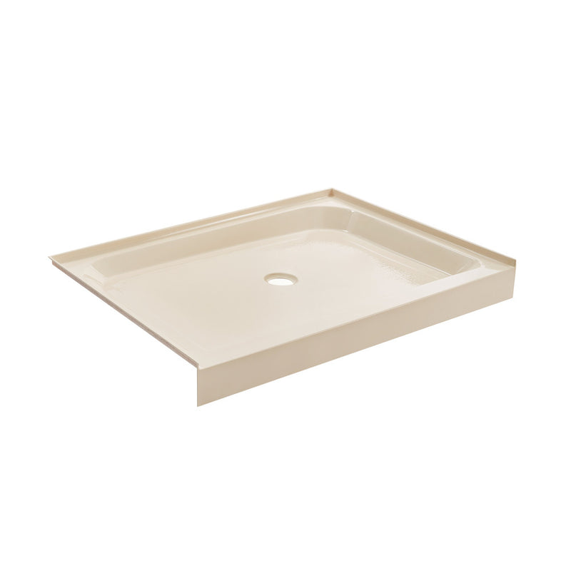 Voltaire 48 x 36 Single-Threshold, Center Drain, Shower Base in Biscuit