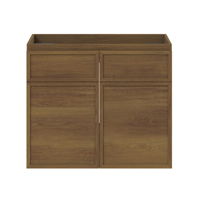St. Tropez 24" Wall-Mounted Bathroom Vanity Cabinet without Top in Brown Oak