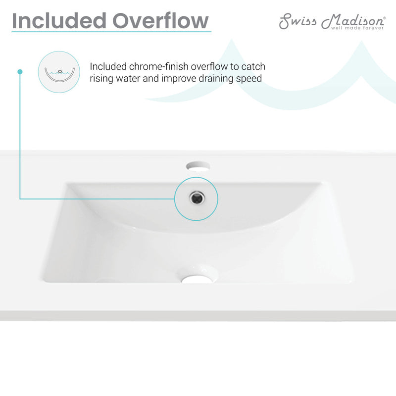 60" Vanity Top Bathroom Sink