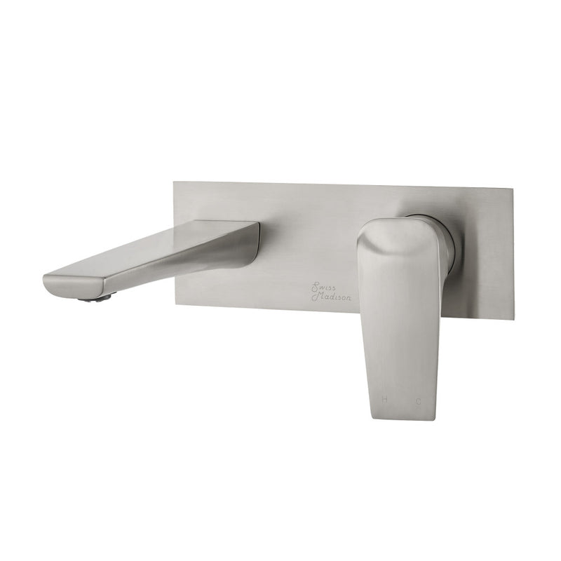 Monaco Single-Handle, Wall-Mount, Bathroom Faucet in Brushed Nickel